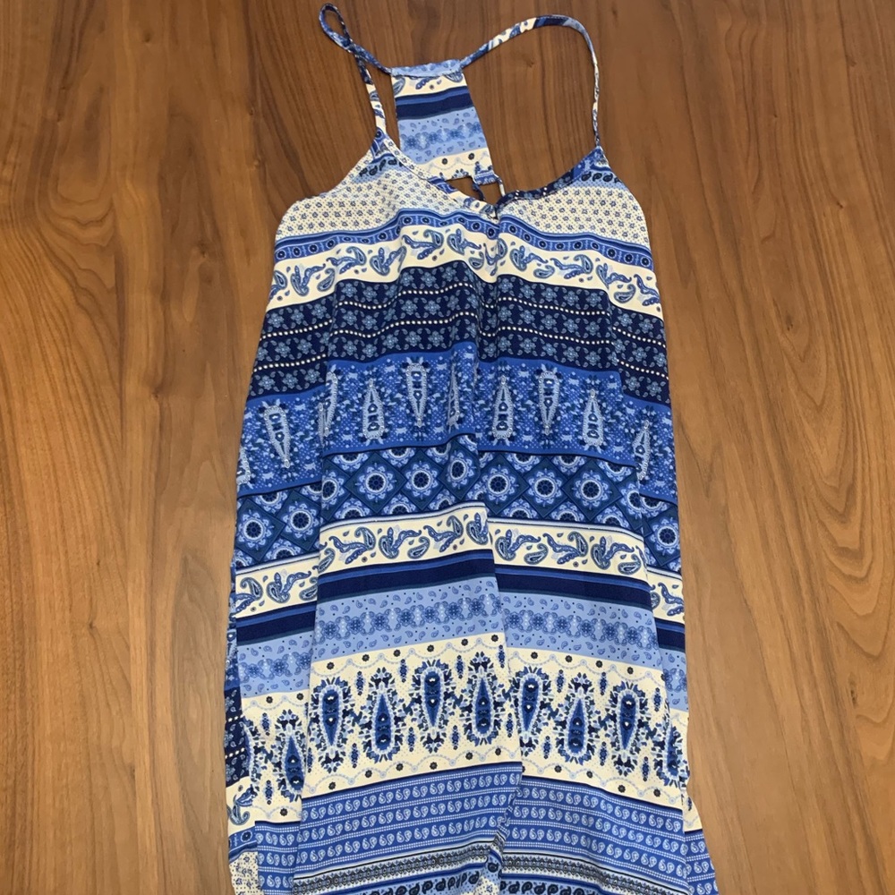 Blue & white Boho Dress